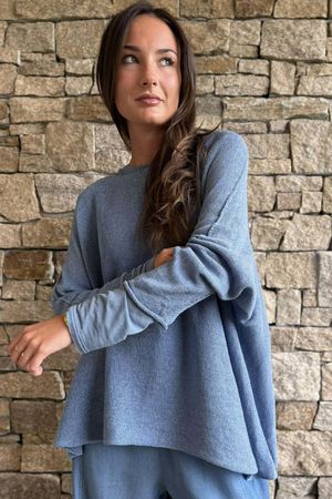 Conrad Slouch Cotton Knit Denim